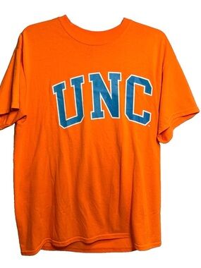 UNC Shirt Mens Large Orange Sleeveless Cotton Blend Crew Neck